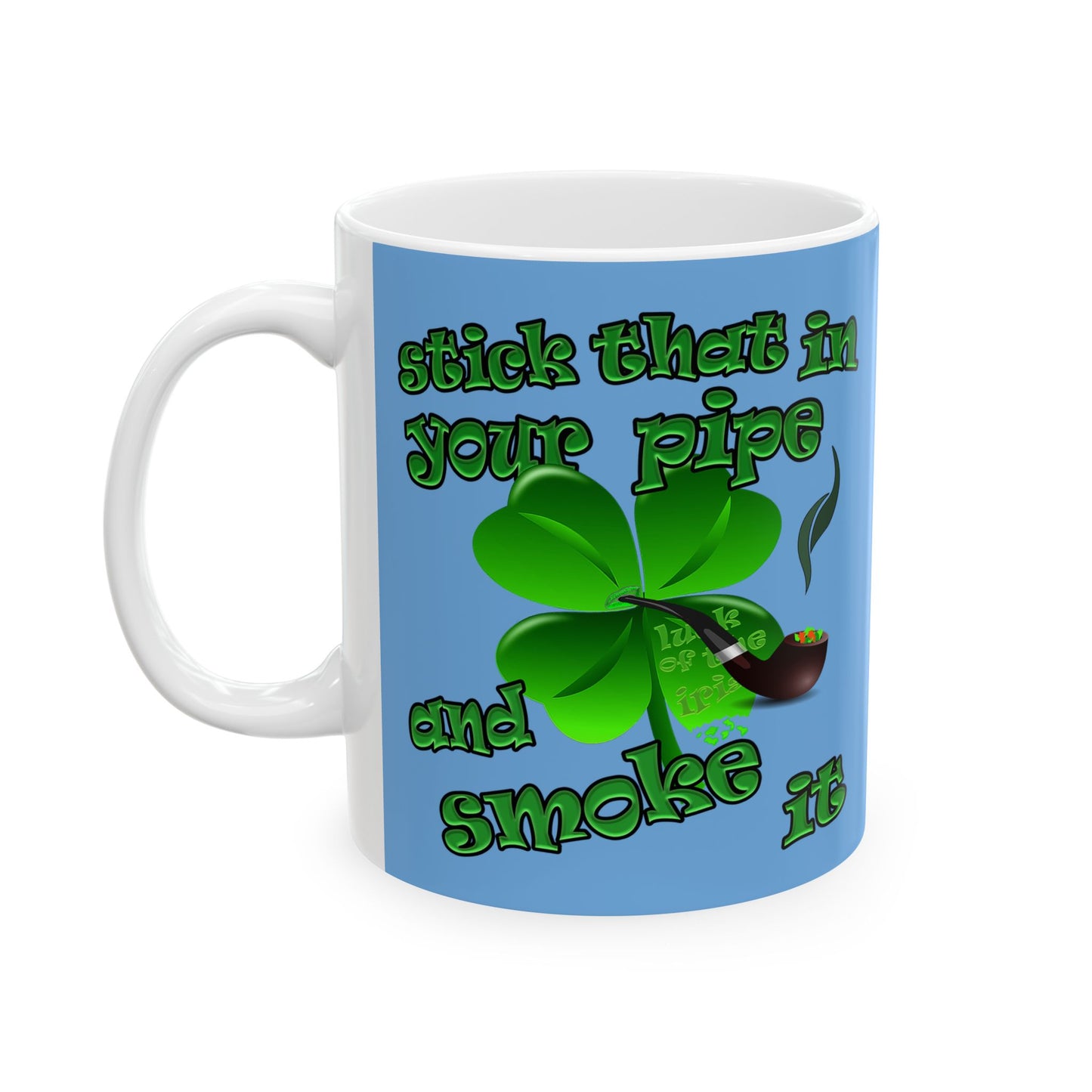 celtics logo - White Mug (light blue)