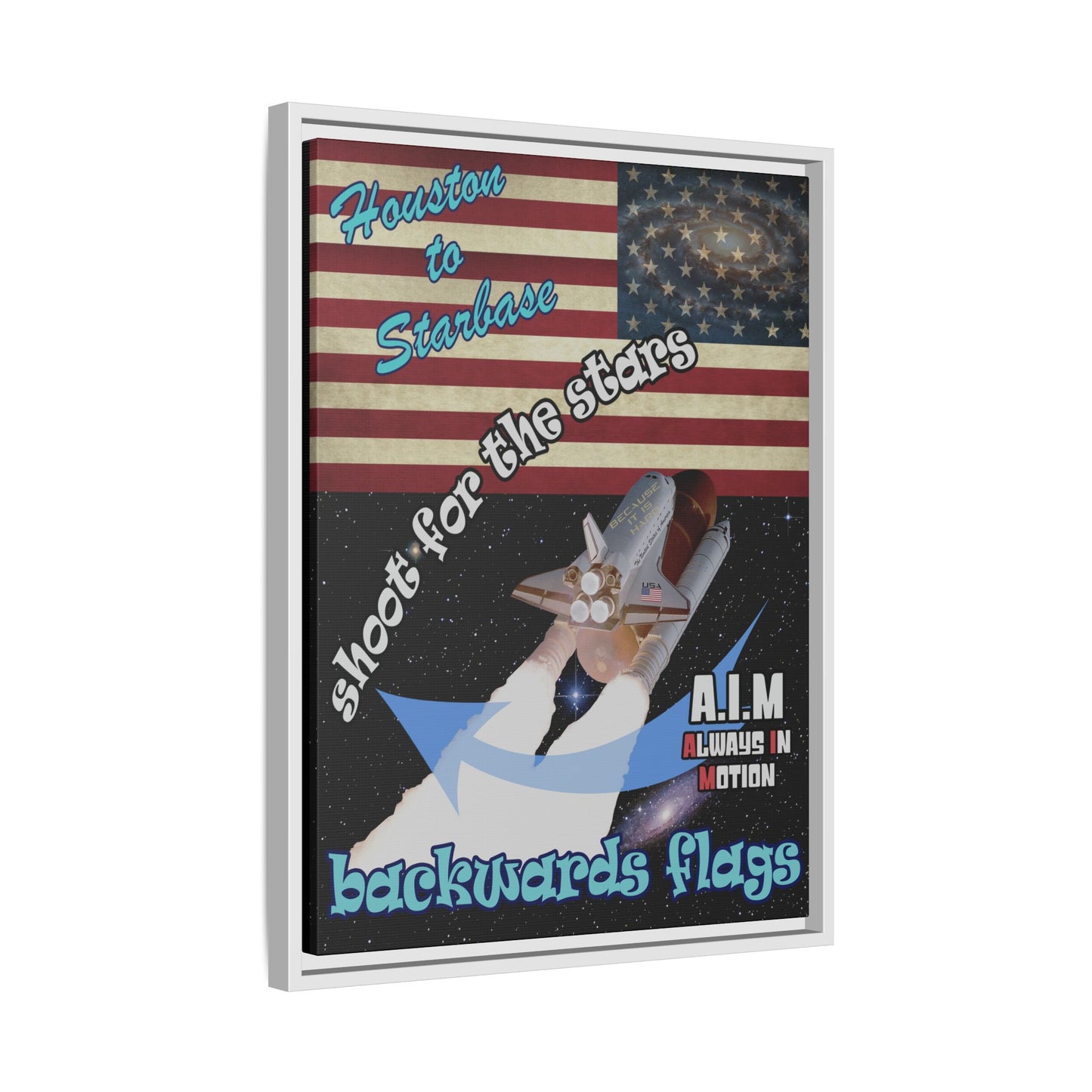 shoot for the stars - framed canvas art