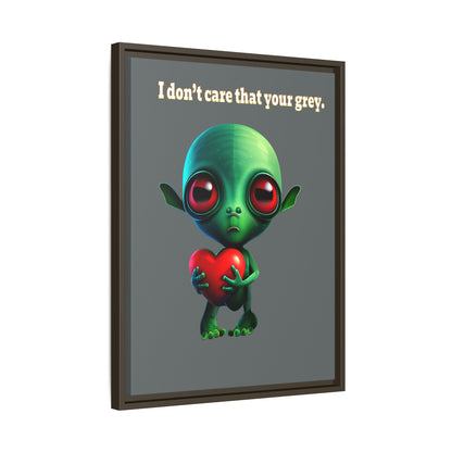 I don't care that your grey - framed canvas art (dark grey)