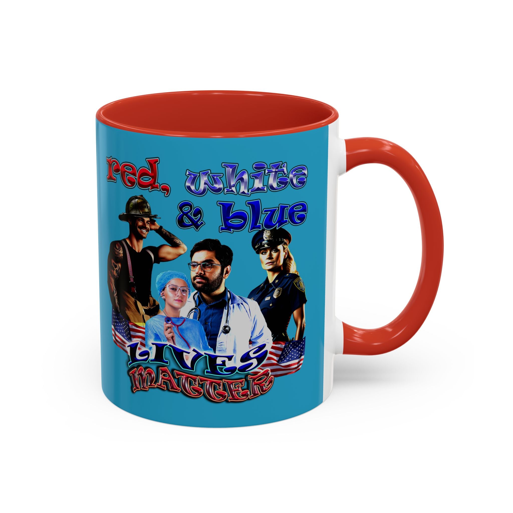 rw&b lives matter - Accent Mug (turquoise)