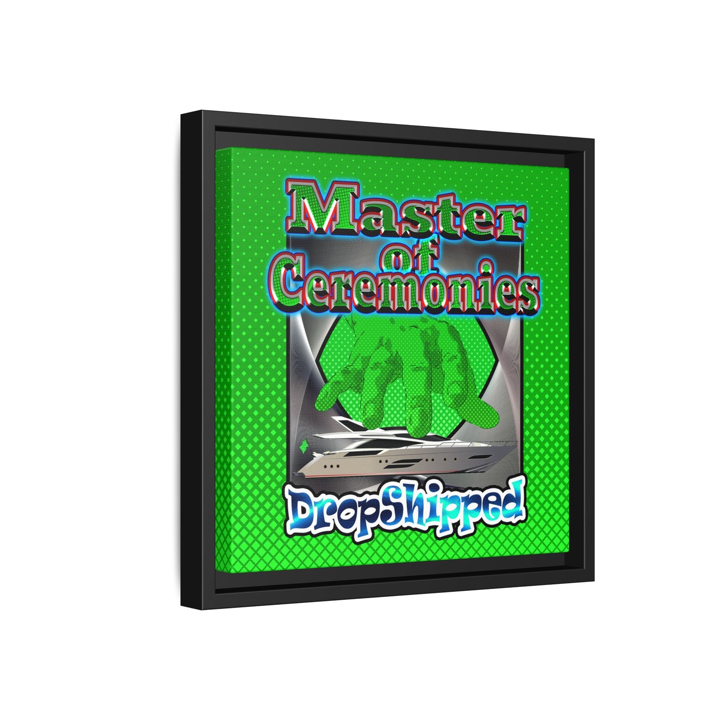 logo - framed canvas art (logo green)