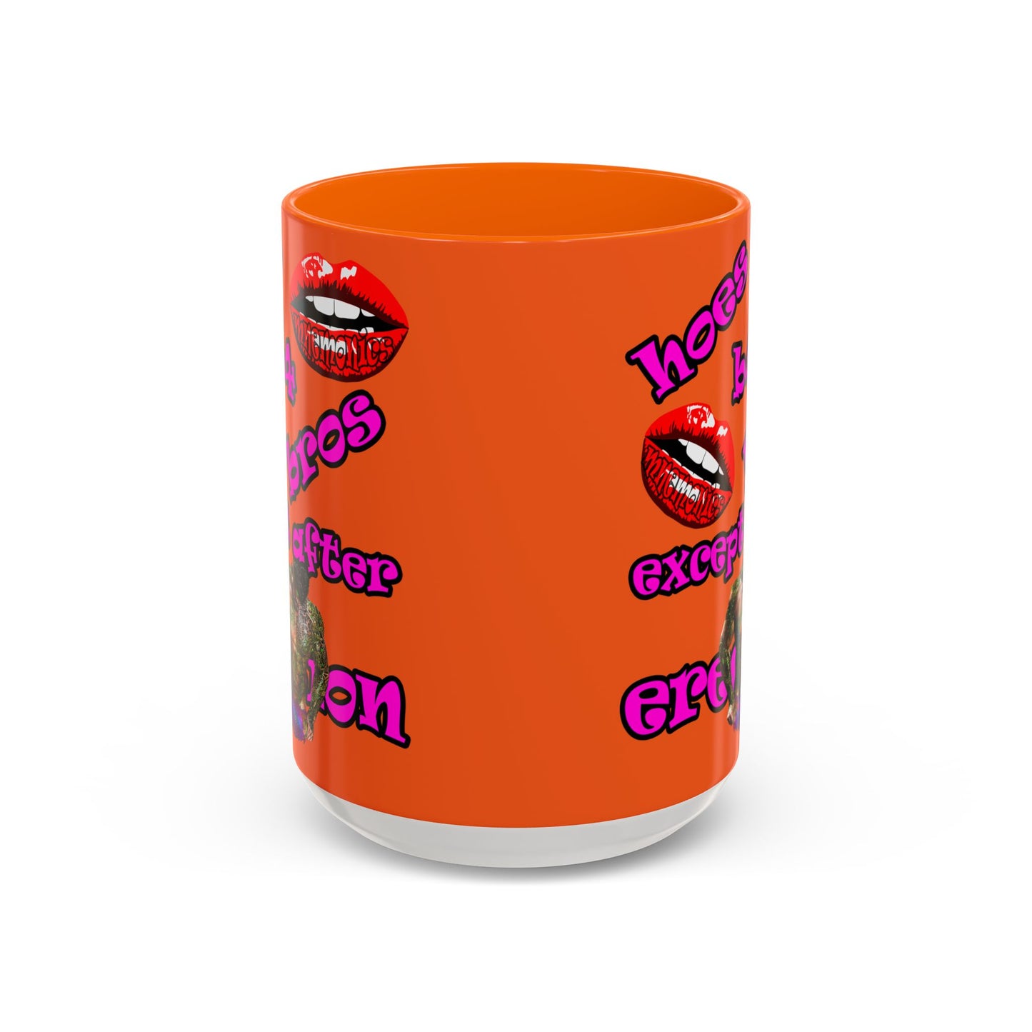 hoes b4 bros - Accent Mug (orange)