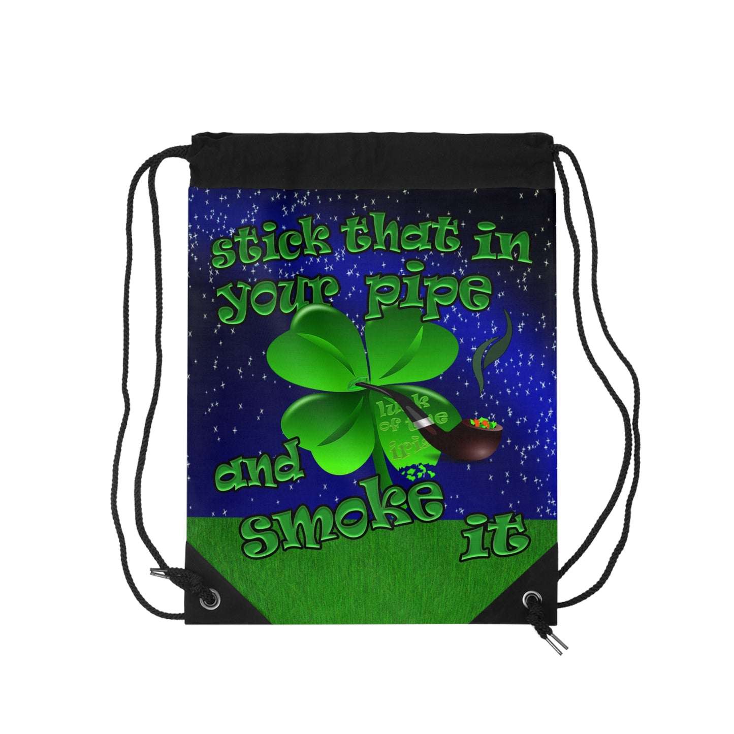 celtics logo - Drawstring Bag ('snoops' background)