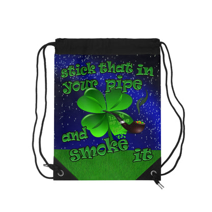 celtics logo - Drawstring Bag ('snoops' background)