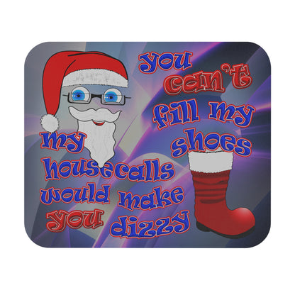 santa's shoes - Mouse Pad (Rectangle) (grey-pink wave)