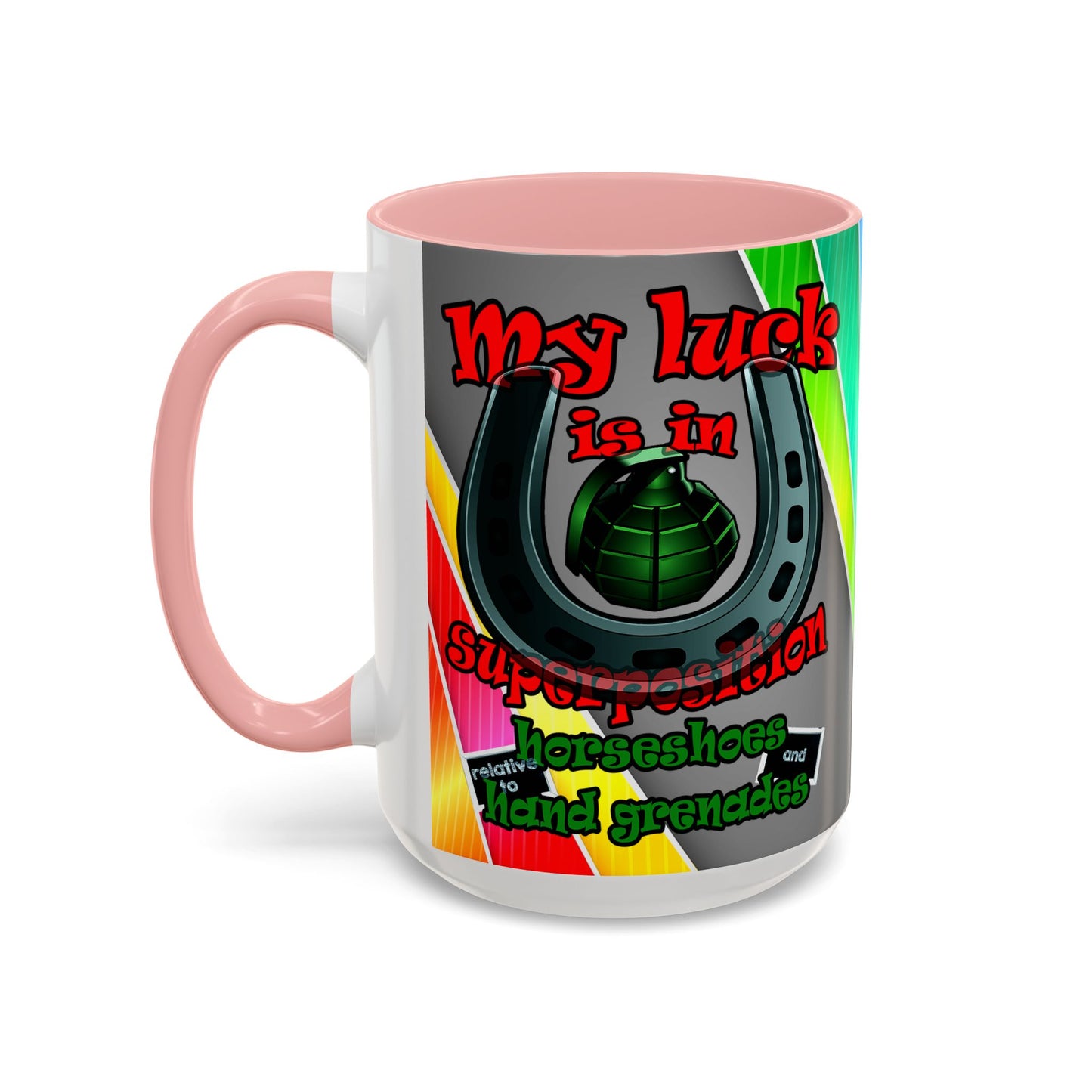 my luck - Accent Mug (rainbow split)