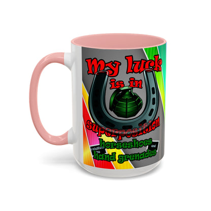 my luck - Accent Mug (rainbow split)