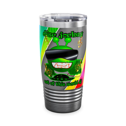 disc jockey - Ringneck Tumbler, 20oz (rainbow split)