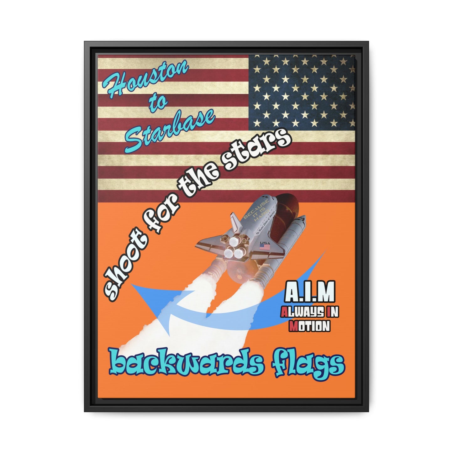shoot for the stars - framed canvas art (crusta)