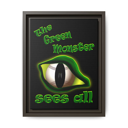 green monster - framed canvas art (black)