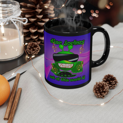 disc jockey - Black Mug (purple-pink wave)