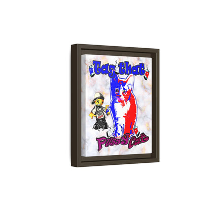 tag that - framed canvas art (white marble)