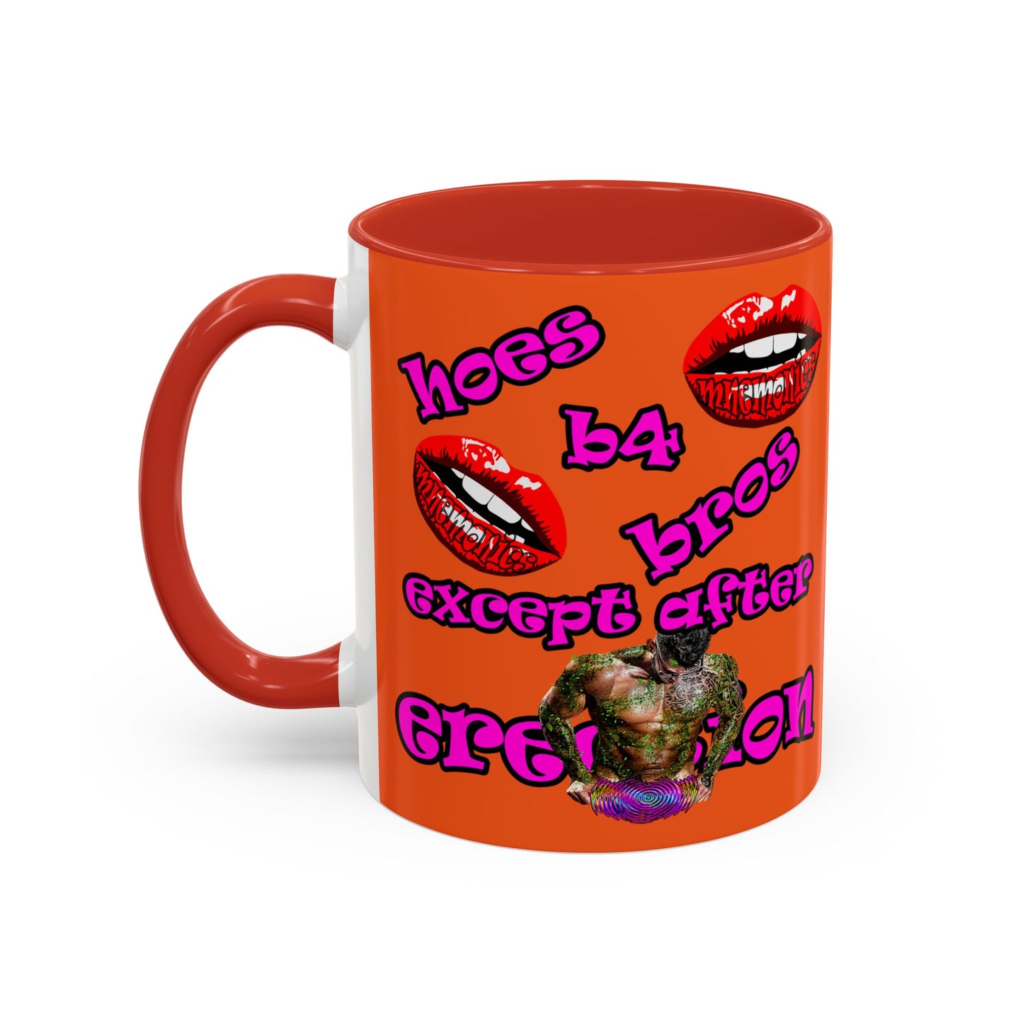 hoes b4 bros - Accent Mug (orange)