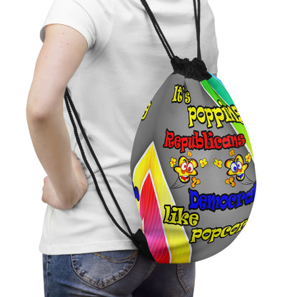 popping like popcorn - Drawstring Bag (rainbow split)