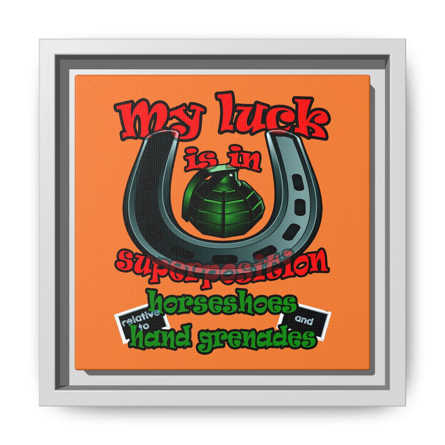 my luck - framed canvas art (crusta)