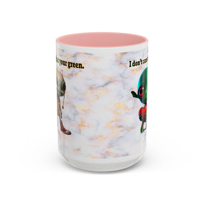 I don't care that your grey - Accent Mug (white marble)