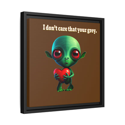 I don't care that your grey - framed canvas art (brown)