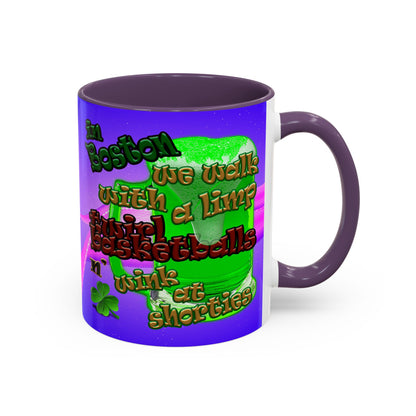 celtics logo - Accent Mug (purple-pink wave)