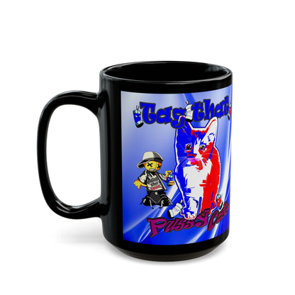 tag that - Black Mug (blue-white wave)