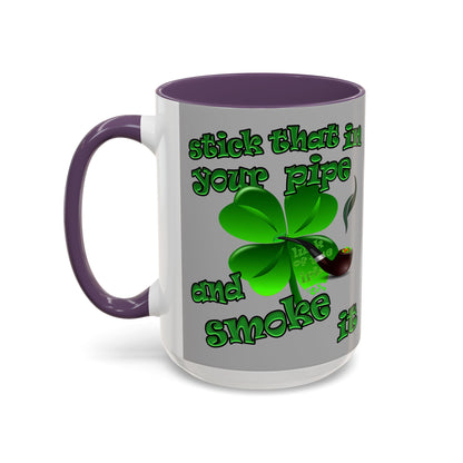 celtics logo - Accent Mug (light grey)