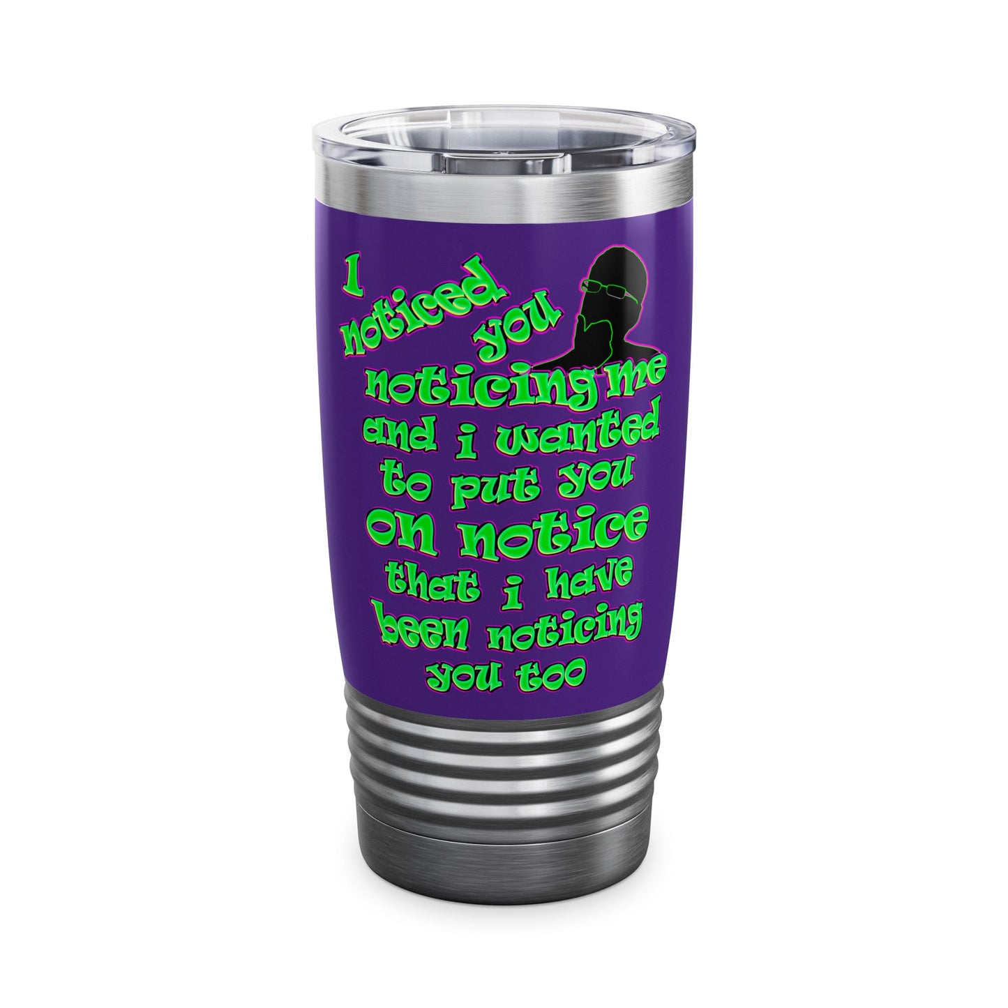 noticed you noticing - Ringneck Tumbler, 20oz (purple)