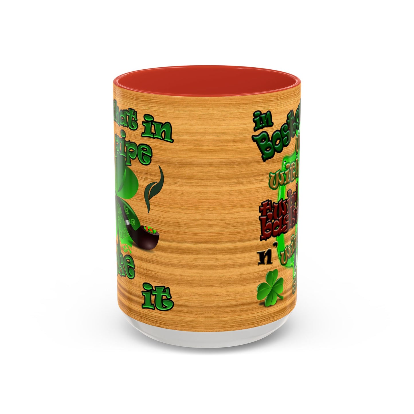 celtics logo - Accent Mug (butterscotch wood finish)