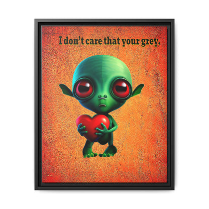 I don't care that your grey - framed canvas art (burnt orange)