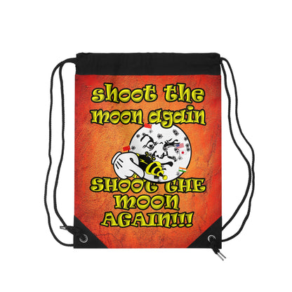 shoot the moon again - Drawstring Bag (burnt orange)