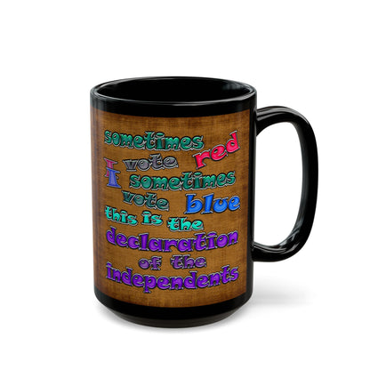 declaration of the independents - Black Mug (brown papyrus)