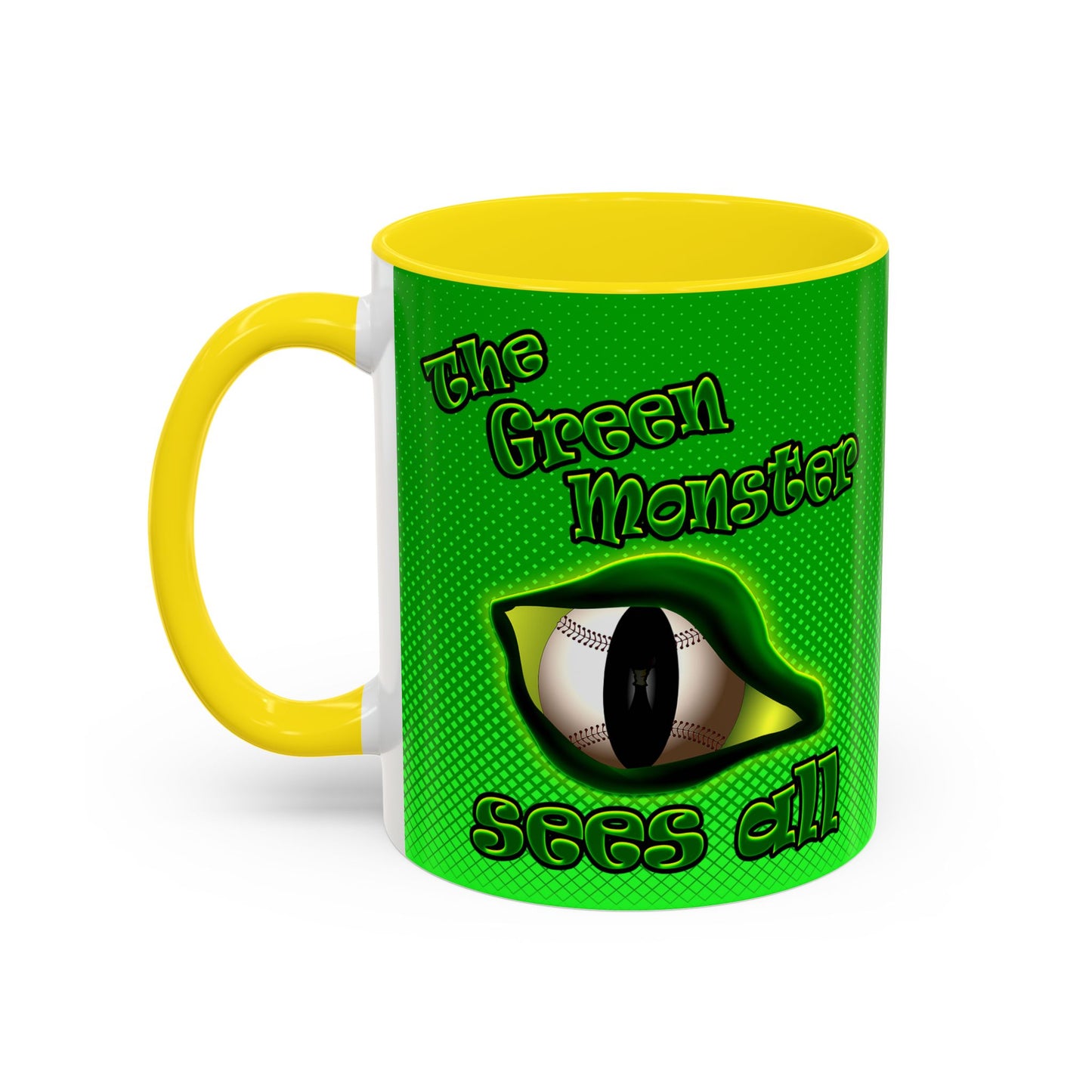 green monster - Accent Mug (logo green)