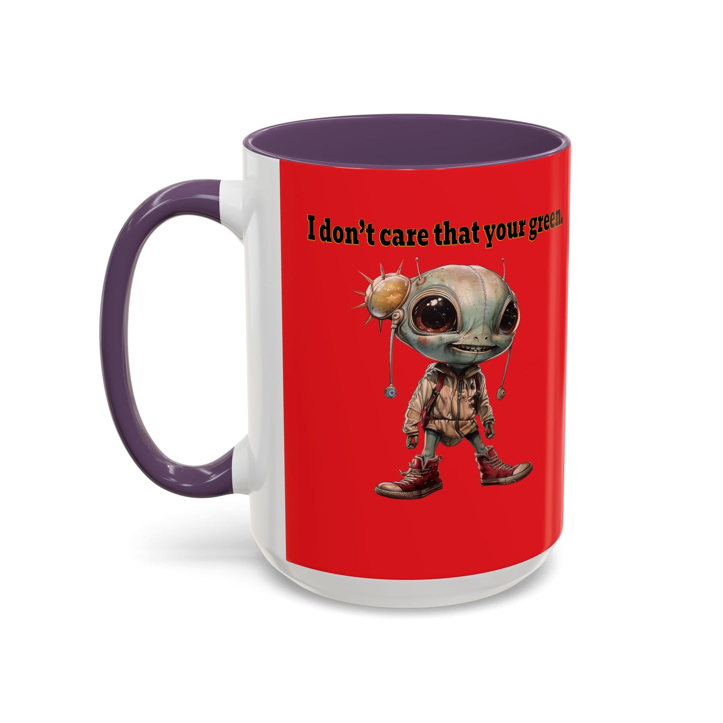 I don't care that your grey - Accent Mug (red)