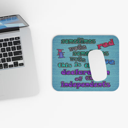 declaration of the independents - Mouse Pad (Rectangle) (faded blue)