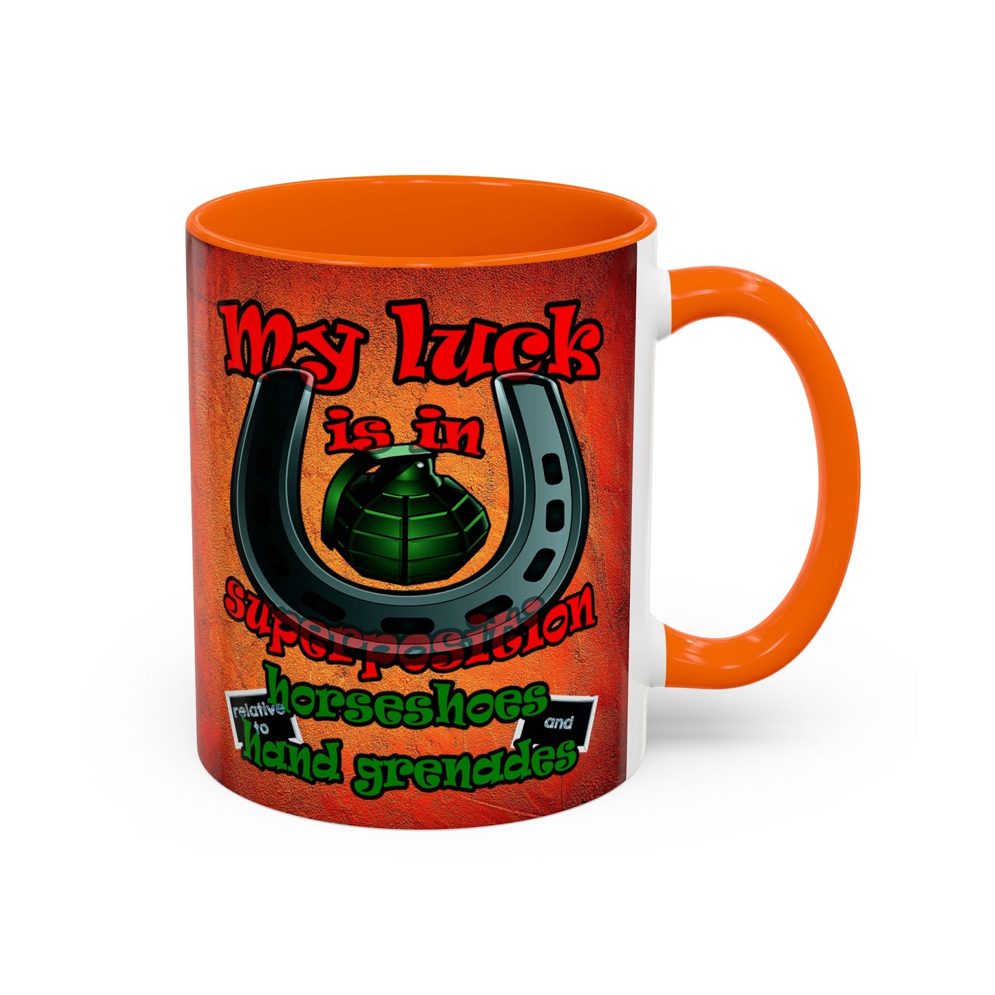 my luck - Accent Mug (burnt orange)