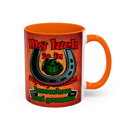 my luck - Accent Mug (burnt orange)