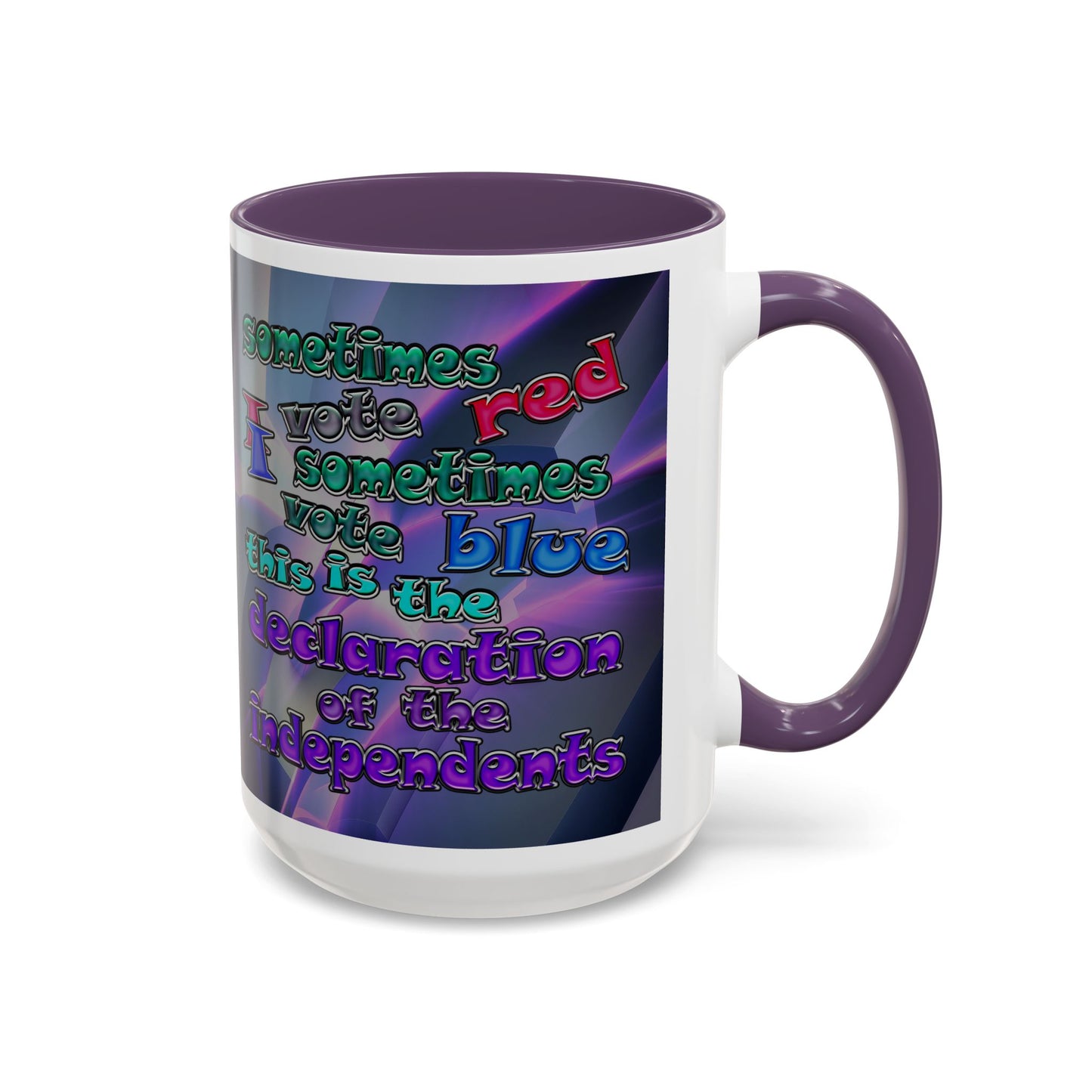 declaration of the independents - Accent Mug (grey-pink wave)