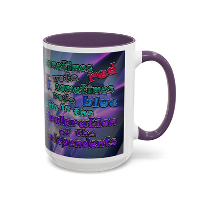declaration of the independents - Accent Mug (grey-pink wave)