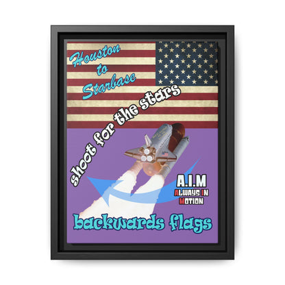 shoot for the stars - framed canvas art (light purple)