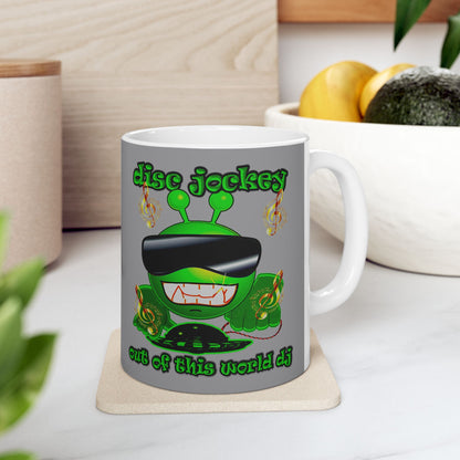 disc jockey - White Mug (grey)