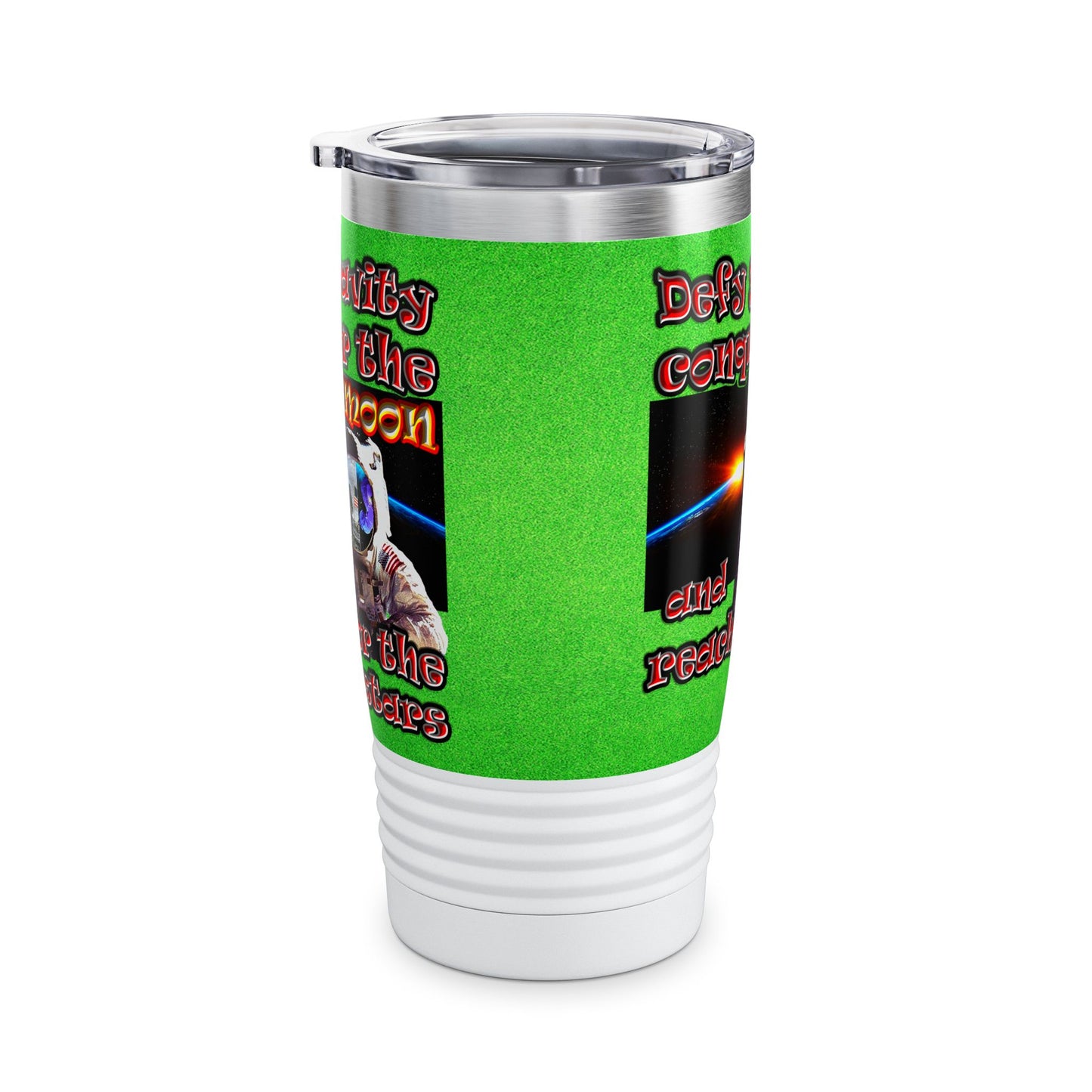 defy conquer reach - Ringneck Tumbler, 20oz (green turf)