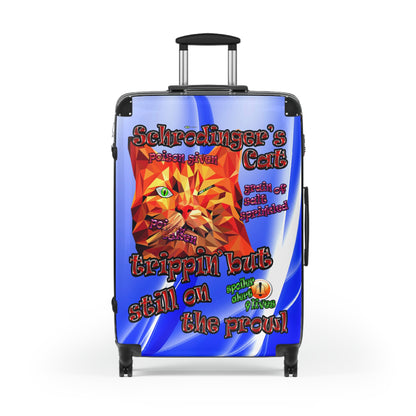 schrodinger's cat - Suitcase (blue-white wave)