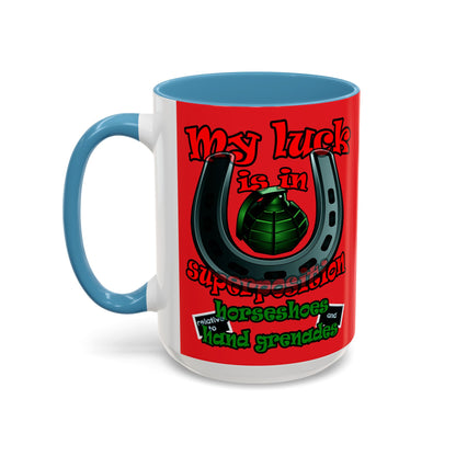my luck - Accent Mug (red)