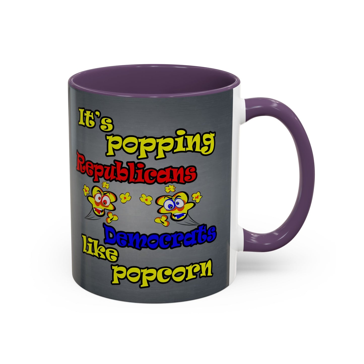 popping like popcorn - Accent Mug (grey-light grey)