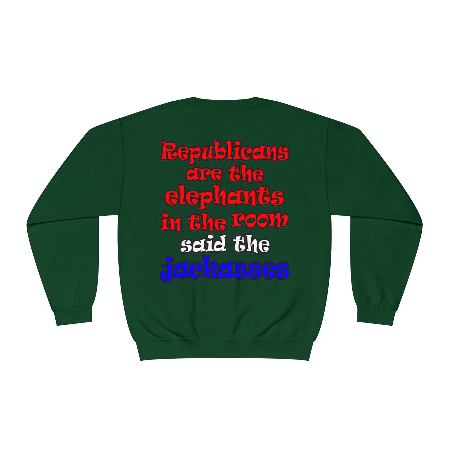 donkeys and elephants - Unisex NuBlend® Crewneck Sweatshirt
