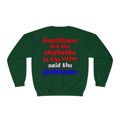donkeys and elephants - Unisex NuBlend® Crewneck Sweatshirt