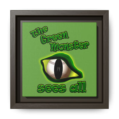 green monster - framed canvas art (green)
