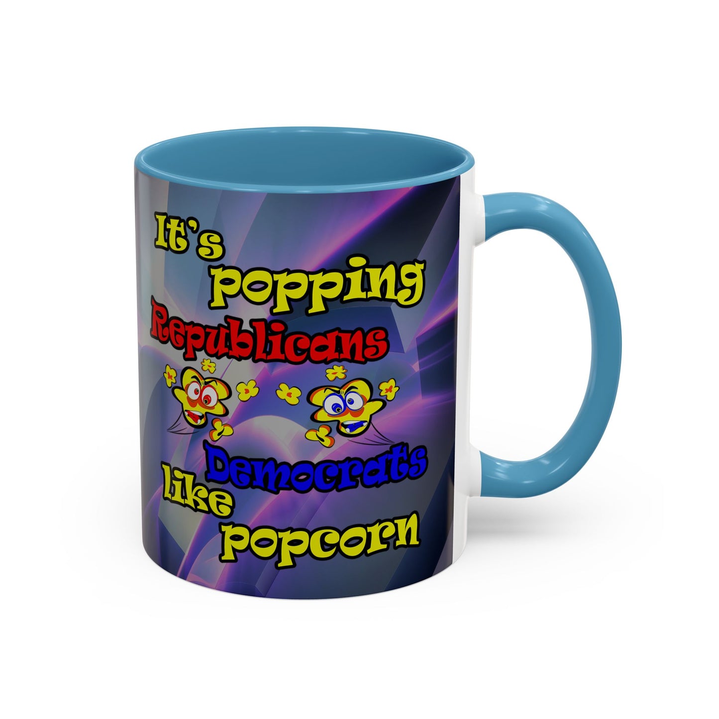 popping like popcorn - Accent Mug (grey-pink wave)