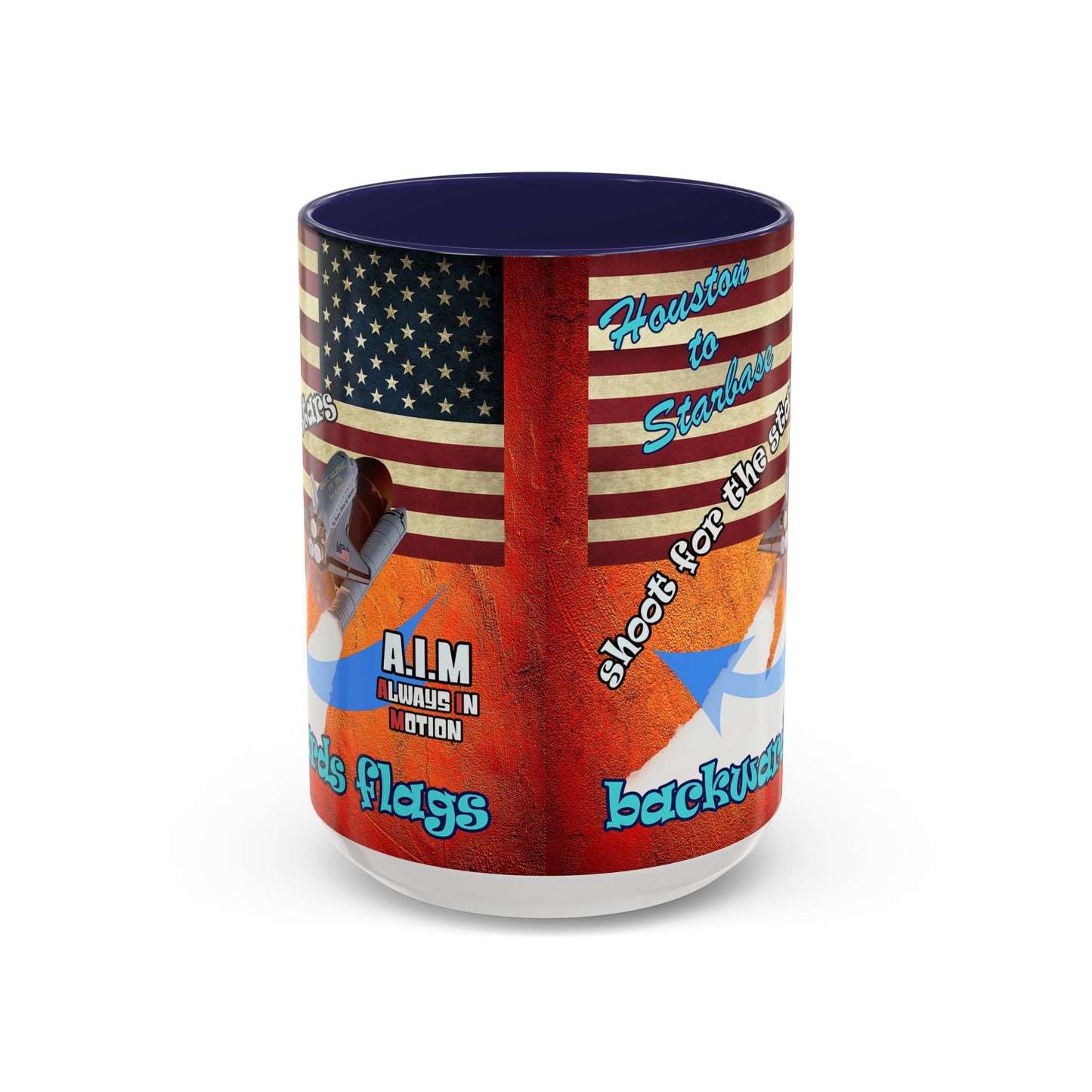 shoot for the stars - Accent Mug (burnt orange)