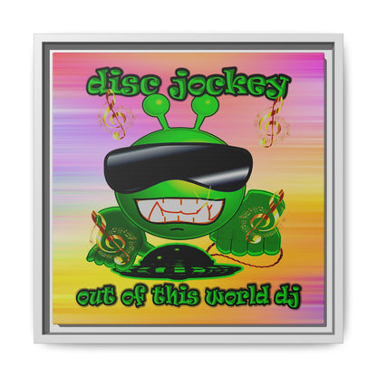 disc jockey - framed canvas art (color blur)