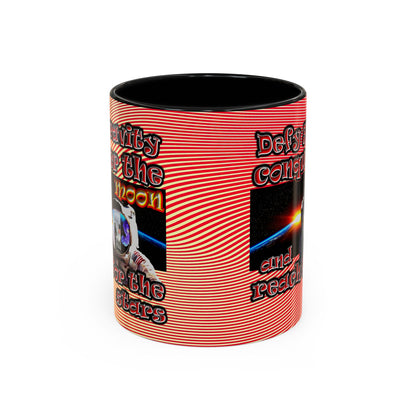 defy conquer reach - Accent Mug (yellow-orange wave)