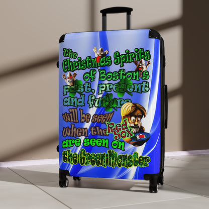 christmas spirits of boston - Suitcase (blue-white wave)
